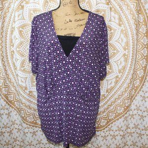 SAG HARBOR Short Sleeve Top Blouse Size 2X